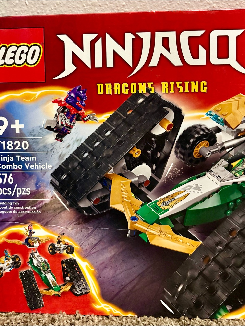LEGO Ninjago Dragons Rising “Ninja Team Combo Vehicle” #71820, Ages 9+, 576 Pcs
